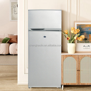 Réfrigérateur-congélateur compact à porte simple ou double 85L-138L, pour la maison, le bureau, le dortoir, en acier inoxydable, couleur acier inoxydable - Product Image 5