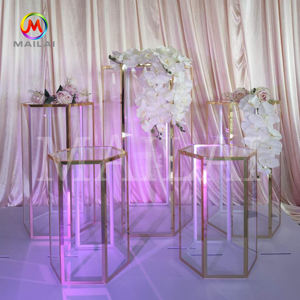 Présentoir à gâteaux et desserts en acrylique, 7 pièces, toile de fond transparente, décoration de mariage, à vendre - Product Image 1