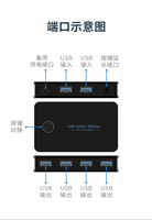 Commutateur KVM USB 3.0 à 2 ports partagés avec 4 ports USB 3.0 Sélecteur de commutateur pour PC portable Clavier Souris Imprimante Accessoire Audio Vidéo