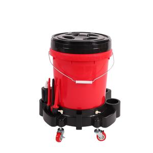 Cubo de lavado de coches móvil multifuncional al por mayor de plástico con herramienta extraíble <span class=keywords><strong>Dolly</strong></span> y herramientas de limpieza de coches lavables - Product Image 1