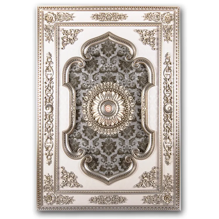 Banruo New Coming Silver PS Rectangle Ceiling Design Material Panel Top Wall Board for Home Lighting Decoration