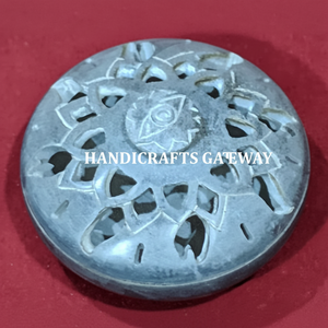 Boîte à bijoux faite à la main avec une qualité de hauteur et un motif luxueux Nouvelle production Design fait main Belle boîte arrondie en stéatite - Product Image 1