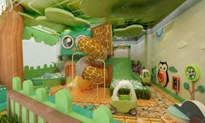 Équipement de terrain de jeu intérieur sur le thème de la jungle <span class=keywords><strong>Maison</strong></span> de jeux avec fosse à balles Labyrinthe Glissade Aires de jeux souples Haute capacité pour le bonheur <span class=keywords><strong>des</strong></span> enfants - Product Image 4