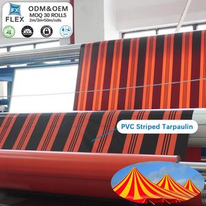 Lona de PVC Resistente FLFX con Rayas, Impermeable, Antiestática, Tejida, Resistente al Fuego, para Patio - Product Image 4