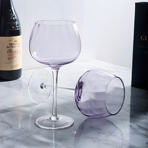 Ensemble de verres à vin en cristal violet de rêve, soufflé à la main, flûte à <span class=keywords><strong>champagne</strong></span> côtelée, coupe, carafe pour événement de mariage - Product Image 4