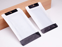 Emballage noir mat, design de vente au détail, étui pour téléphone portable, accessoires, sac d'emballage en plastique transparent personnalisé avec fermeture éclair