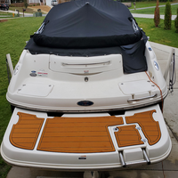 Tapis de plateforme de bain pour bateau 2004 Chaparral 210 SSI en mousse EVA imitation teck, style SeaDek MarineMat Gatorstep, auto-adhésif