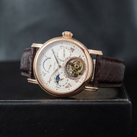Montre mécanique à remontage manuel de luxe classique 5 ATM Seagull ST80007 avec phase de lune et chronographe, tourbillon, pour homme, en vente, livraison gratuite