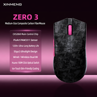 Souris de jeu sans fil professionnelle en fibre de carbone composite PAW3395 avec taux de polling 8K pour joueurs PC à main moyenne à grande