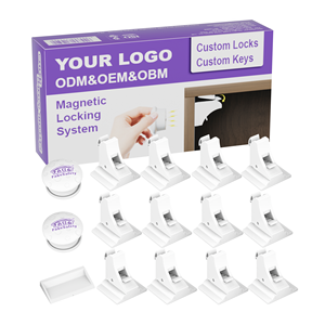 Produits chauds <span class=keywords><strong>Bebe</strong></span> sécurité pour enfants loquet de placard magnétique échantillon gratuit serrures de tiroir en plastique aimant d'armoire autres boîtes de fournitures pour bébés - Product Image 1