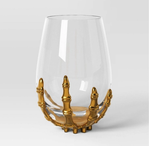 Spooky <strong>Gothic</strong> Skeleton Claw Stemless Wine <strong>Glasses</strong> Halloween Themed Clear Whiskey <strong>Glasses</strong> for Home Bar Party Decor Holiday Gifts - Product Image 6