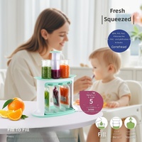 Presse-purée manuel pour bébé, sac de conservation pour aliments pour bébé, sans BPA/PVC, pour aliments complémentaires de 6 à 12 mois