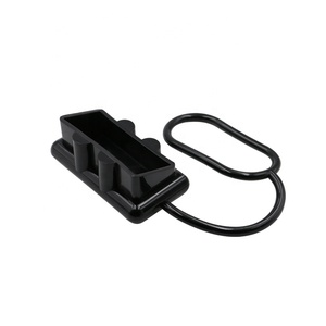 Cubierta a prueba de polvo de goma suave de 2 pines 120A negro rojo para carretilla elevadora eléctrica enchufe de carga rápida conector de batería 120A