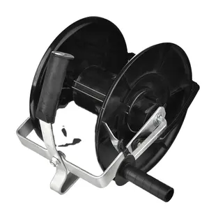 بكرة سياج كهربائي سوداء للشريط البلاستيكي لمزارع الخيول - Product Image 1