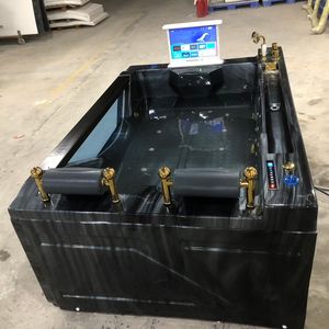 Nuova Vasca Nera per Due Persone, Vasca Idromassaggio Interna con Getti d'Acqua e TV - Product Image 6