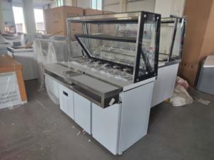 Saladier de comptoir en acier inoxydable Saladier bar Réfrigérateur Saladier bar Présentoir Machine à salade - Product Image 3