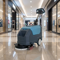 BISON (CHINE) Nettoyeur-sécheur de sols professionnel sans fil 1800 m²/h avec réservoir de 30 L, balayeuse autoportée