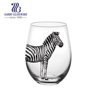 Verre à eau en forme d'œuf classique avec logo personnalisé, soufflé, vente en gros, prix bas, utilisation quotidienne, 550 ml, verre à boisson