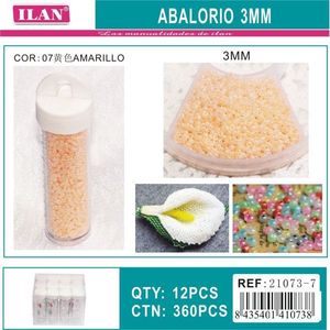 Ilan Abalorio Perline Gialle da 3 mm per Artigianato e Creazione di Gioielli - Product Image 3