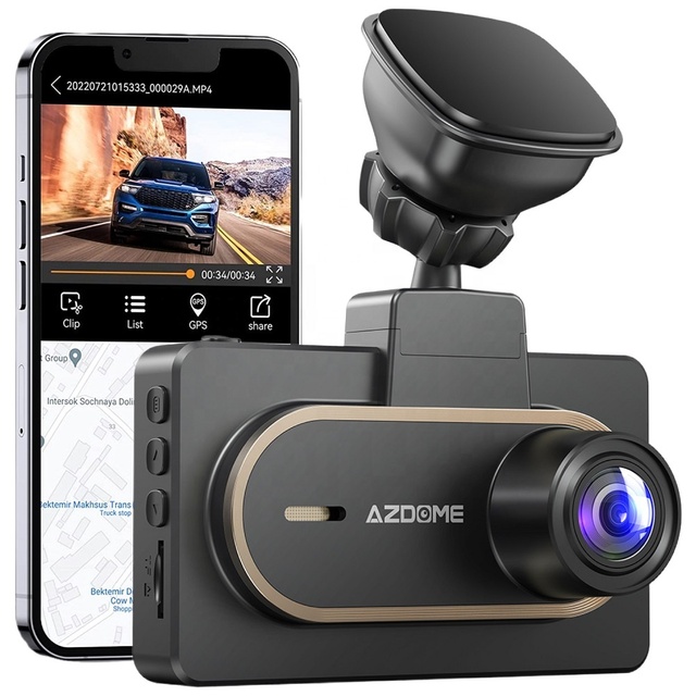 AZDOME M27 1440P 3 Inch Screen hd Backup Auto Electronics Camera With Wifi Car Black Box Night Vision Front and Rear Dash Cam