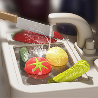 93cm grande maison de jeu pour enfants pulvérisation son lumière eau grand ensemble de jeu de cuisine moderne ustensiles de cuisine jouet de Table ustensiles de cuisine jouets