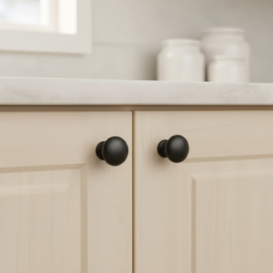 Matt <strong>Black</strong> Zamak Cabinet <strong>Knob</strong> Durable Antirust Modern Design Easy Installation for <strong>Drawer</strong> Cabinets Bedroom Kitchen Bathroom Use - Product Image 3