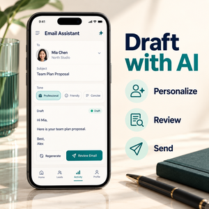 การพัฒนาแอปผู้ช่วยขาย AI ขั้นสูงสำหรับ IOS และ Android พร้อมระบบให้คะแนนลูกค้า สร้างอีเมล สรุปการโทร LionCreate - Product Image 5