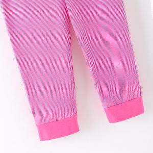 Trong Kho Bé Cô Gái Mùa Đông Cây Giáng Sinh Thêu Màu Hồng Pha Trộn Hàng Đầu Với Quần Đồ Ngủ Ngủ Đặt Phong Cách Giản Dị Trẻ Em Trang Phục - Product Image 5