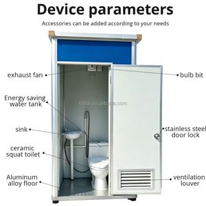 Toilettes mobiles préfabriquées modernes en gros, fabriquées en Chine, avec un design en plastique écologique pour une utilisation en parc - Product Image 6