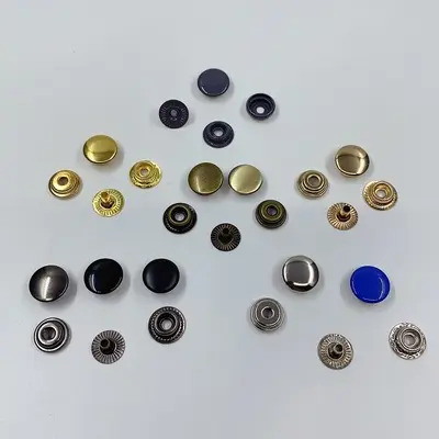 Kit de botões de metal com fecho de 15mm, rebites de couro <span class=keywords><strong>snaps</strong></span> para costura de roupas