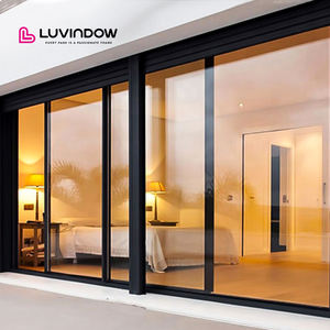 Панорамная алюминиевая Энергоэффективная двойная стеклянная многопанельная дверь сверхмощная многопанельная раздвижная дверь - Product Image 1