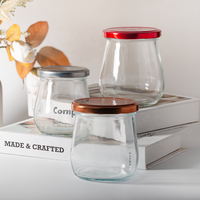 50g Mini petit rond clair maison décorative pot de nourriture bouteille en verre nid d'oiseau bouteille avec couvercle à vis