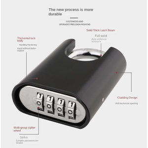 Vente chaude transfrontalière serrure à combinaison serrure de tiroir cadenas à combinaison à 4 roues cadenas à faisceau combinaison cadenas en alliage de Zinc - Product Image 2