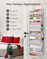 Organisateur de porte avec 6 grandes poches et 12 poches latérales, organisateur suspendu pour chambre à coucher, salle de bain, garde-manger, chambre d'enfant