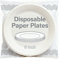Assiette en papier personnalisée avec logo jetable à prix compétitif Assiette en papier jetable de 10 pouces à prix d'usine