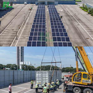 HJ có thể gập lại tấm pin mặt trời 100kw 200Kw mảng hệ thống container 40ft khẩn cấp cung cấp điện container cho cộng đồng từ xa - Product Image 4