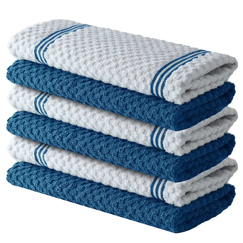 Hot Sale Premium Kitchen Towels 100% Cotton Absorbent Household Cleaning Kitchen Towels Convenience