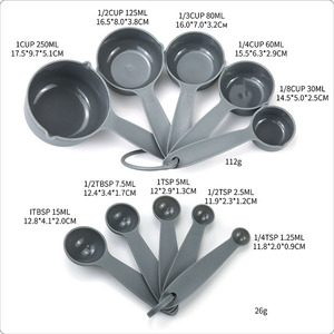 Plastic <b>Measuring</b> Cups And <b>Spoons</b> Set 10 Piece With Graduations Baking Utensils Kitchen Seasoning Tools PP Material - Product Image 4