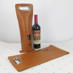 Borsa portabottiglie per vino in pelle di coccodrillo a sublimazione per imballaggio portatile personalizzato