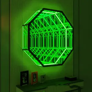 现代创意设计灯光艺术3D RGB魔法镜家居装饰氛围灯多层视觉效果