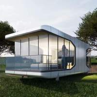 Villa mobile préfabriquée moderne entièrement meublée, maison-capsule, hôtel, cabane préfabriquée, faible consommation d'énergie, confortable