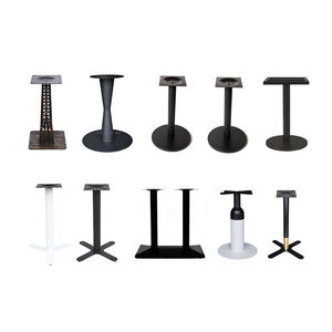 Table ronde à piétement unique en acier pour restaurants, design minimaliste, durable, utilisation en extérieur - Product Image 5