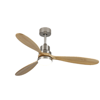 Ventilateur de plafond électrique à moteur DC réversible, 52 pouces, 3 pales en bois massif, télécommande pour hôtel et usage domestique