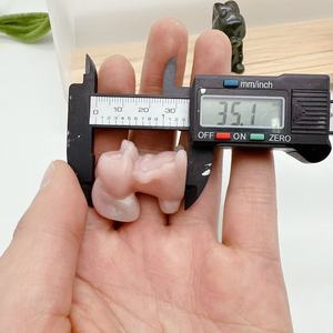 Fabbrica a buon mercato prezzo all'ingrosso di cristallo naturale figurine di grande orecchio conigli di cristallo animali <span class=keywords><strong>voglie</strong></span> per la decorazione della casa - Product Image 5