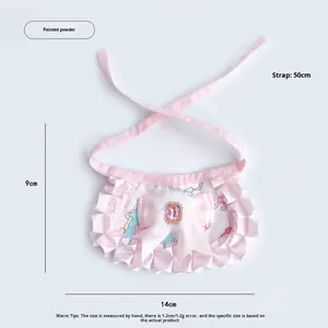 ผ้าเช็ดน้ำลายสัตว์เลี้ยง ลายการ์ตูนดอกไม้น่ารัก ทำจากเส้นใยโพลีเอสเตอร์ สำหรับสุนัขและแมว ใช้เป็นผ้ากันเปื้อนและผ้าพันคอ - Product Image 4