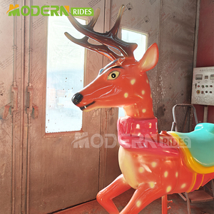 Manège de carnaval moderne chinois, mini-carrousel à 24 places en forme de cerf, à vendre - Product Image 6