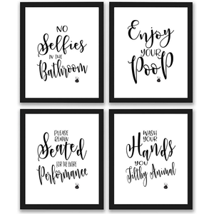 Impresiones de Arte Personalizadas con Frases y Citas para Baño, Suministro de Fábrica, Fotos 8x10 Sin Marco |   Gran Regalo para la Decoración del Baño - Product Image 1