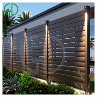 Portails et clôtures à persiennes modernes GD, cadre métallique vertical, lame réglable, brise-vent en aluminium, clôture à persiennes fixes