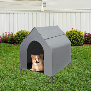 Caseta para Mascotas Elevada de Tela Oxford Transpirable, Resistente al Agua y Duradera de Alta Calidad, Casa para Perros al Aire Libre para Siesta - Product Image 1