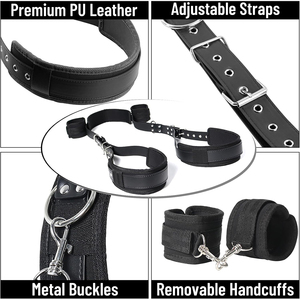 Restricción de Piernas Ajustable para Bondage BDSM con Esposas Extraíbles, Juguete Sexual para Adultos - Product Image 4